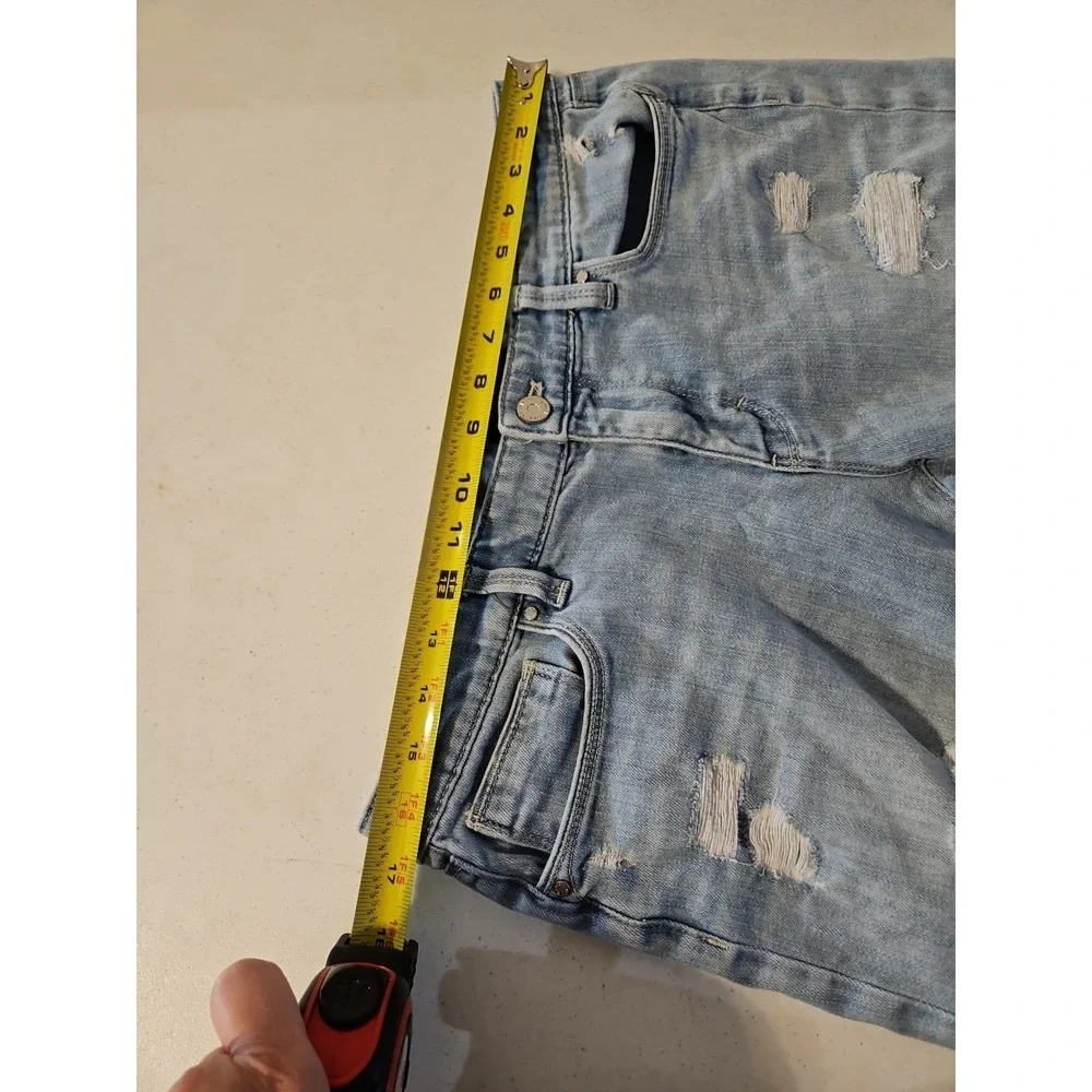 White House Black Market Girlfriend Jean Shorts Womens Size 8 Distressed (A1229)